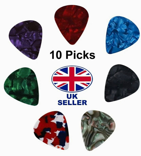 10x celluloid colourful guitar - 10x,