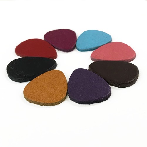 Leather guitar picks - leather, x20