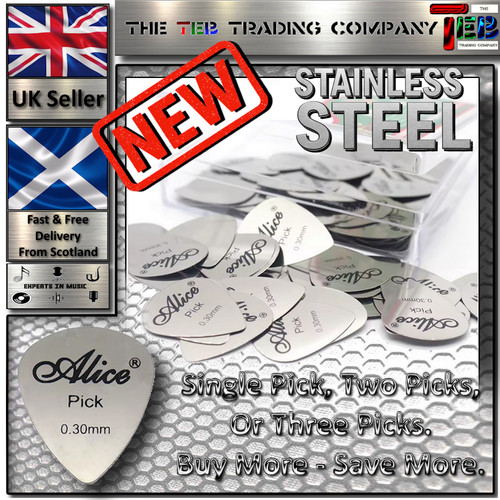 Stainless steel guitar picks - stainless,