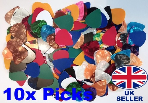 10x mixed colourful guitar - mixed,