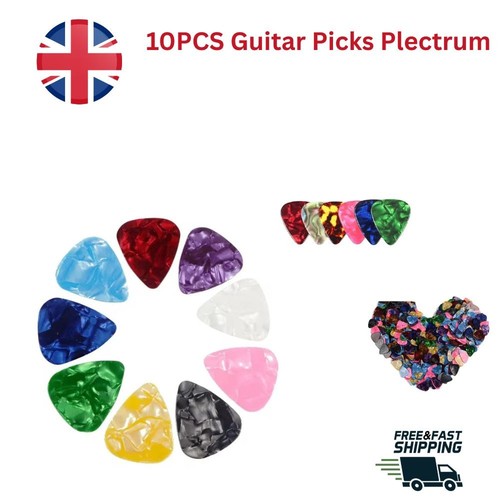 10x celluloid colourful guitar - celluloid,