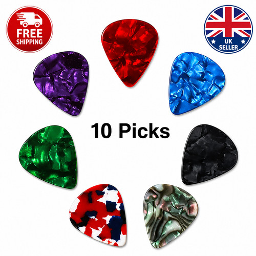 10x celluloid colourful guitar - celluloid,