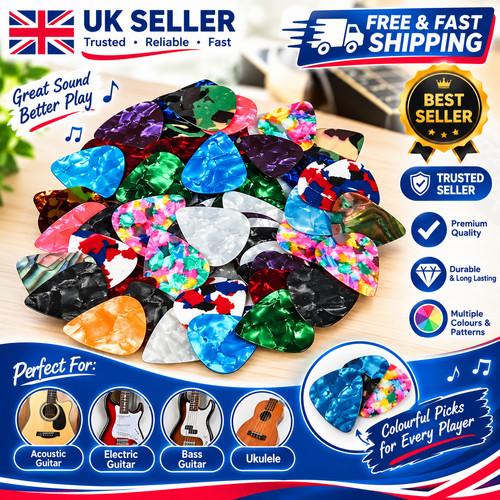 10x celluloid colourful guitar - celluloid,